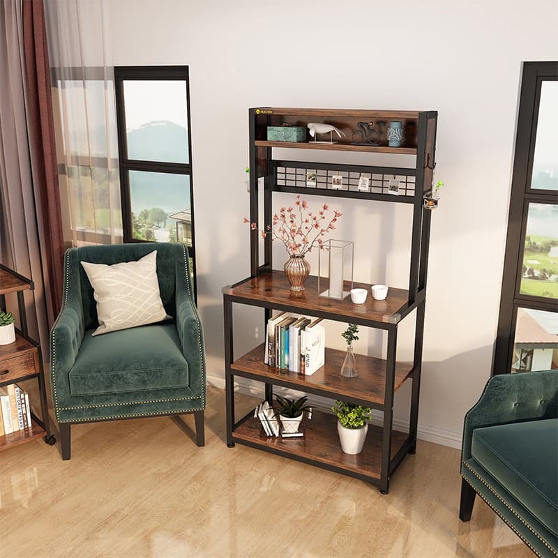 Industrial 5-Tier Kitchen Bakers Rack Bakers Racks for Kitchens with Storage