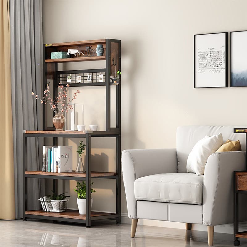 Industrial 5-Tier Kitchen Bakers Rack Bakers Racks for Kitchens with Storage